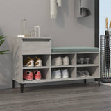 Scarpiera Grigio Cemento 102x36x60 cm in Legno truciolato