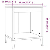 Comodini 2 pz Rovere Marrone 40x35x50 cm