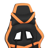 Sedia da Gaming Nero e Arancione in Similpelle