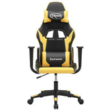 Sedia da Gaming Nera e Oro in Similpelle