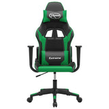 Sedia da Gaming Nera e Verde in Similpelle