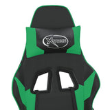Sedia da Gaming Nera e Verde in Similpelle