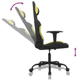 Sedia da Gaming Nero e Verde Chiaro in Tessuto