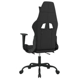 Sedia da Gaming con Poggiapiedi Nero e Mimetico in Tessuto