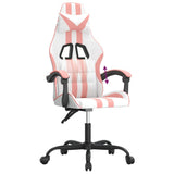 Sedia da Gaming Bianco e Rosa in Similpelle