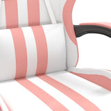 Sedia da Gaming Bianco e Rosa in Similpelle