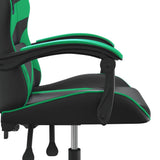Sedia da Gaming Nera e Verde in Similpelle