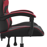 Sedia Gaming Nero e Rosso Vino in Similpelle