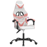 Sedia da Gaming Bianco e Rosa in Similpelle