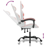 Sedia da Gaming Bianco e Rosa in Similpelle