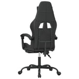 Sedia da Gaming con Poggiapiedi Nero in Similpelle