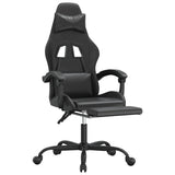 Sedia da Gaming con Poggiapiedi Nero in Similpelle