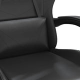 Sedia da Gaming con Poggiapiedi Nero in Similpelle