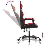 Sedia da Gaming Nera e Rossa in Similpelle