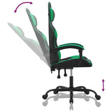 Sedia da Gaming Nera e Verde in Similpelle