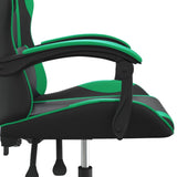 Sedia da Gaming Nera e Verde in Similpelle