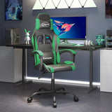 Sedia da Gaming Nera e Verde in Similpelle