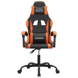 Sedia da Gaming Nero e Arancione in Similpelle
