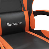 Sedia da Gaming Nero e Arancione in Similpelle