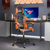 Sedia da Gaming Nero e Arancione in Similpelle