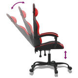 Sedia da Gaming Nera e Rossa in Similpelle