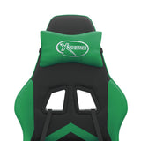 Sedia da Gaming Nera e Verde in Similpelle