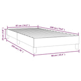 Struttura Letto a Rete a Molle Grigio Chiaro 90x190 cm Tessuto