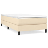 Struttura Letto a Rete a Molle Crema 90x200 cm in Tessuto