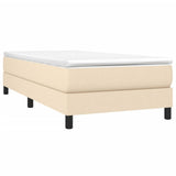 Struttura Letto a Rete a Molle Crema 90x200 cm in Tessuto