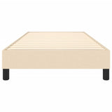 Struttura Letto a Rete a Molle Crema 90x200 cm in Tessuto
