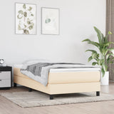 Struttura Letto a Rete a Molle Crema 90x200 cm in Tessuto