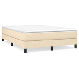 Struttura Letto a Rete a Molle Crema 140x190 cm in Tessuto