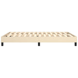 Struttura Letto a Rete a Molle Crema 140x190 cm in Tessuto
