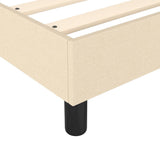 Struttura Letto a Rete a Molle Crema 140x190 cm in Tessuto
