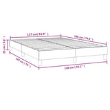 Struttura Letto a Rete a Molle Crema 140x190 cm in Tessuto