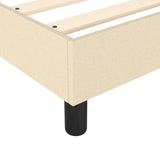 Struttura Letto a Rete a Molle Crema 140x200 cm in Tessuto