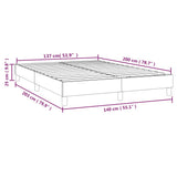 Struttura Letto a Rete a Molle Crema 140x200 cm in Tessuto