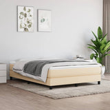 Struttura Letto a Rete a Molle Crema 140x200 cm in Tessuto