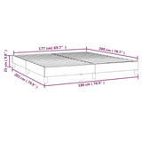 Struttura Letto a Rete a Molle Grigio Scuro 180x200 cm Tessuto