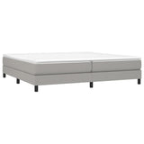 Struttura Letto a Rete a Molle Grigio Chiaro 200x200 cm Tessuto