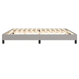 Struttura Letto a Rete a Molle Grigio Chiaro 200x200 cm Tessuto
