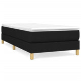 Struttura Letto a Rete a Molle Nero 80x200 cm Tessuto