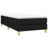 Struttura Letto a Rete a Molle Nero 80x200 cm Tessuto