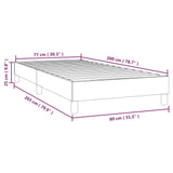 Struttura Letto a Rete a Molle Nero 80x200 cm Tessuto