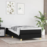 Struttura Letto a Rete a Molle Nero 80x200 cm Tessuto