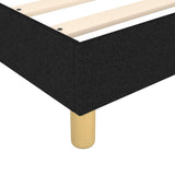 Struttura Letto a Rete a Molle Nero 100x200 cm in Tessuto