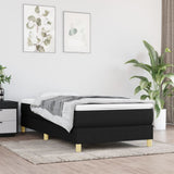 Struttura Letto a Rete a Molle Nero 100x200 cm in Tessuto