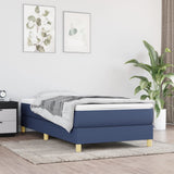 Struttura Letto a Rete a Molle Blu 100x200 cm in Tessuto