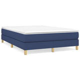 Struttura Letto a Rete a Molle Blu 140x190 cm in Tessuto