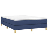 Struttura Letto a Rete a Molle Blu 140x190 cm in Tessuto